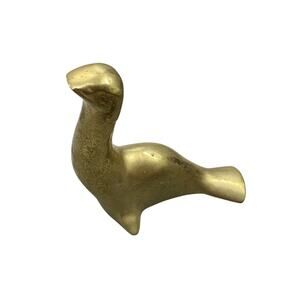 Vintage 4" Brass Seal/Sea Lion Ocean Nautical Paper Weight - BN